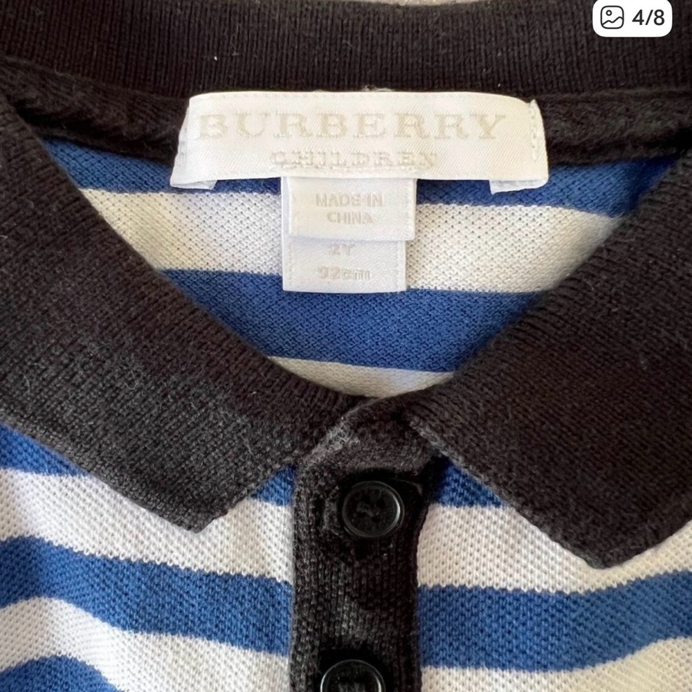BURBERRY Vest, Striped Polo Shirt, Jeans, & GOLDEN GOOSE sneakers - Picture 4 of 16